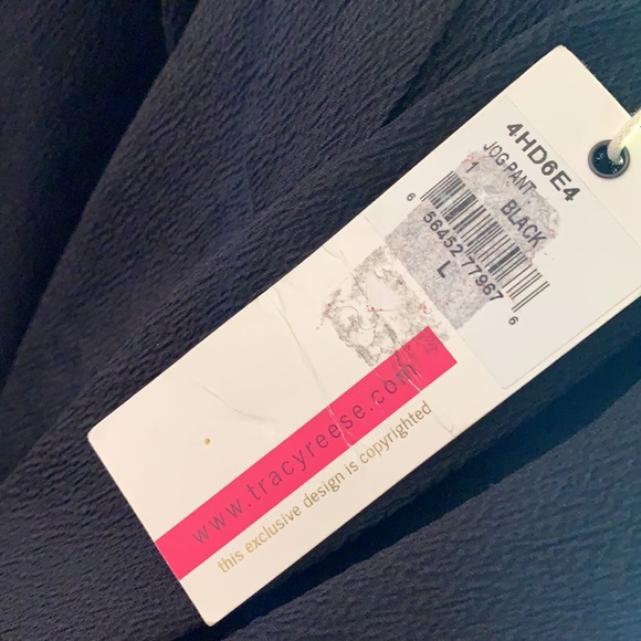 Tracy Reese Black Silk Jog Pant - Picture 6 of 8